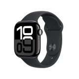 Apple Watch Series 10 42mm Jet Black Aluminium Case with Denim Sport Band