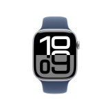 Apple Watch Series 10 42mm Silver Aluminium Case with Denim Sport Band