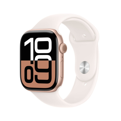 б/у Apple Watch Series 10 46mm Rose Gold Aluminium Case with Denim Sport Band (Ідеальний стан)