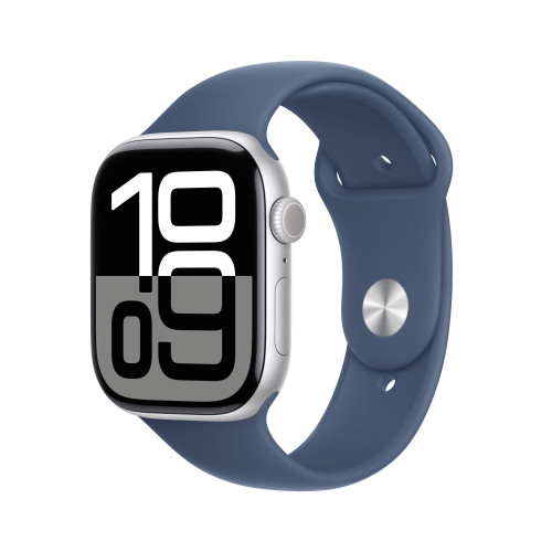 б/у Apple Watch Series 10 46mm Silver Aluminium Case with Denim Sport Band (Ідеальний стан)