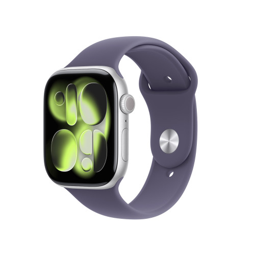 Apple Watch Series 11 42mm Silver Aluminum Case with Purple Fog Sport Band