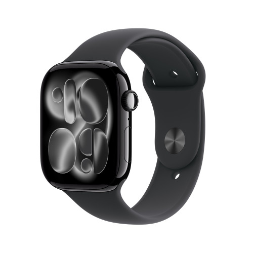 Apple Watch Series 11 46mm Jet Black Aluminium Case with Black Sport Band