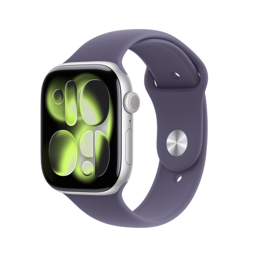 Apple Watch Series 11 46mm Silver Aluminum Case with Purple Fog Sport Band