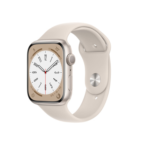 Apple Watch Series 8 41mm Starlight Aluminum Case with Starlight Sport Band