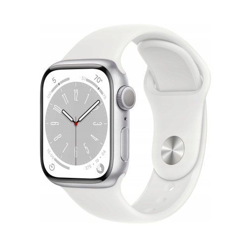 б/у Apple Watch Series 8 45mm Silver Aluminum Case with Silver Sport Band (Ідеальний стан)