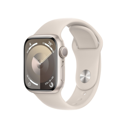 Apple Watch Series 9 41mm Starlight Aluminum Case with Starlight Sport Band