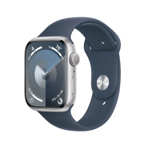 Open Box Apple Watch Series 9 45mm Silver Aluminum Case with Storm Blue Sport Band (Ідеальний стан)